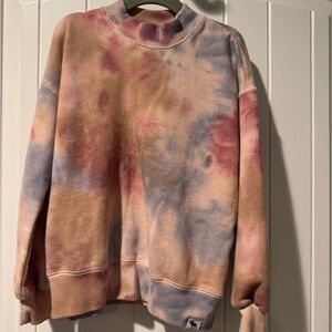 Abercrombie Kids Pink and Blue Tie-Dye Hoodie